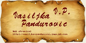 Vasiljka Pandurović vizit kartica